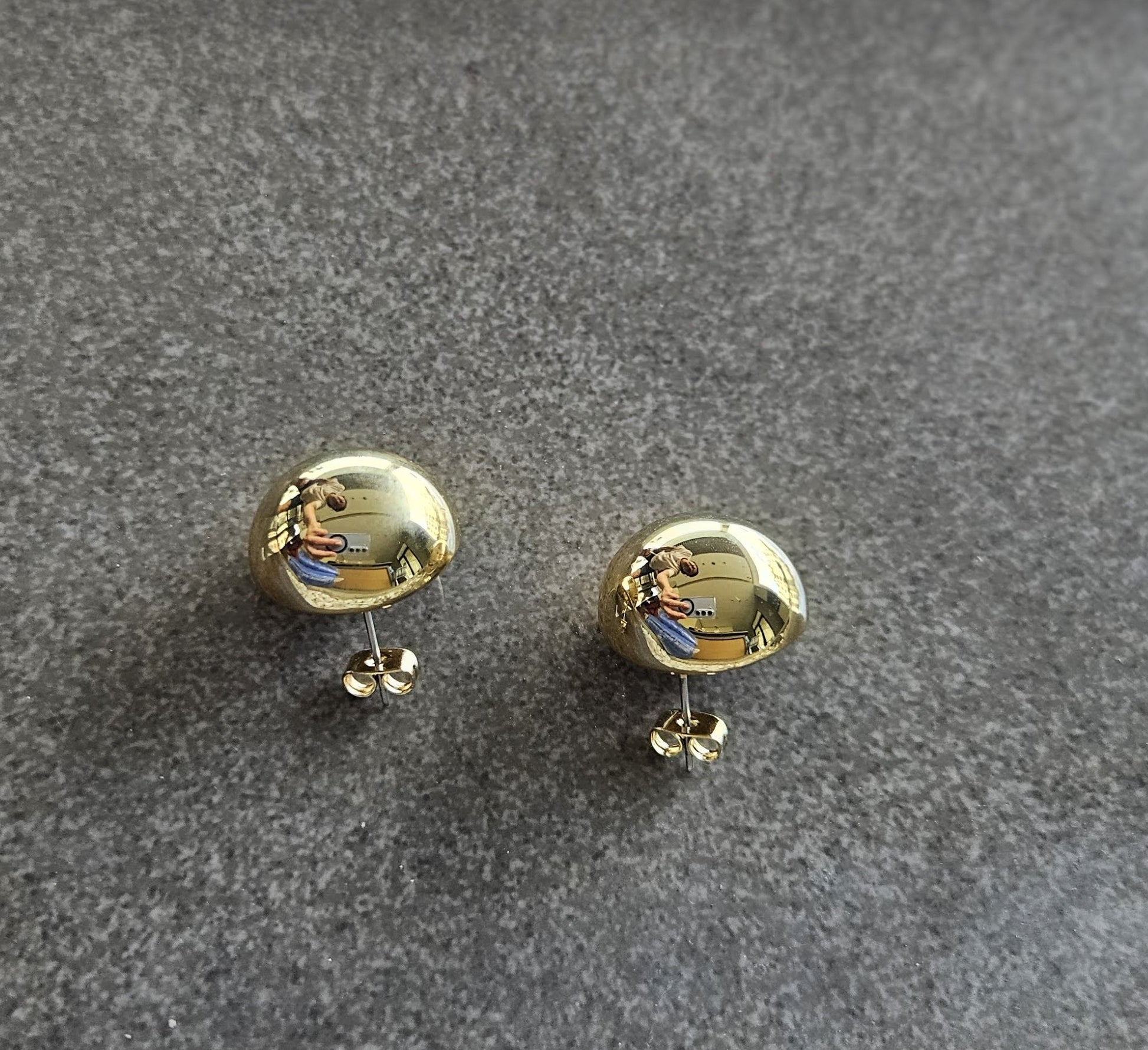 Geometric grace. These 18K gold-filled earrings are a modern interpretation of a classic shape.