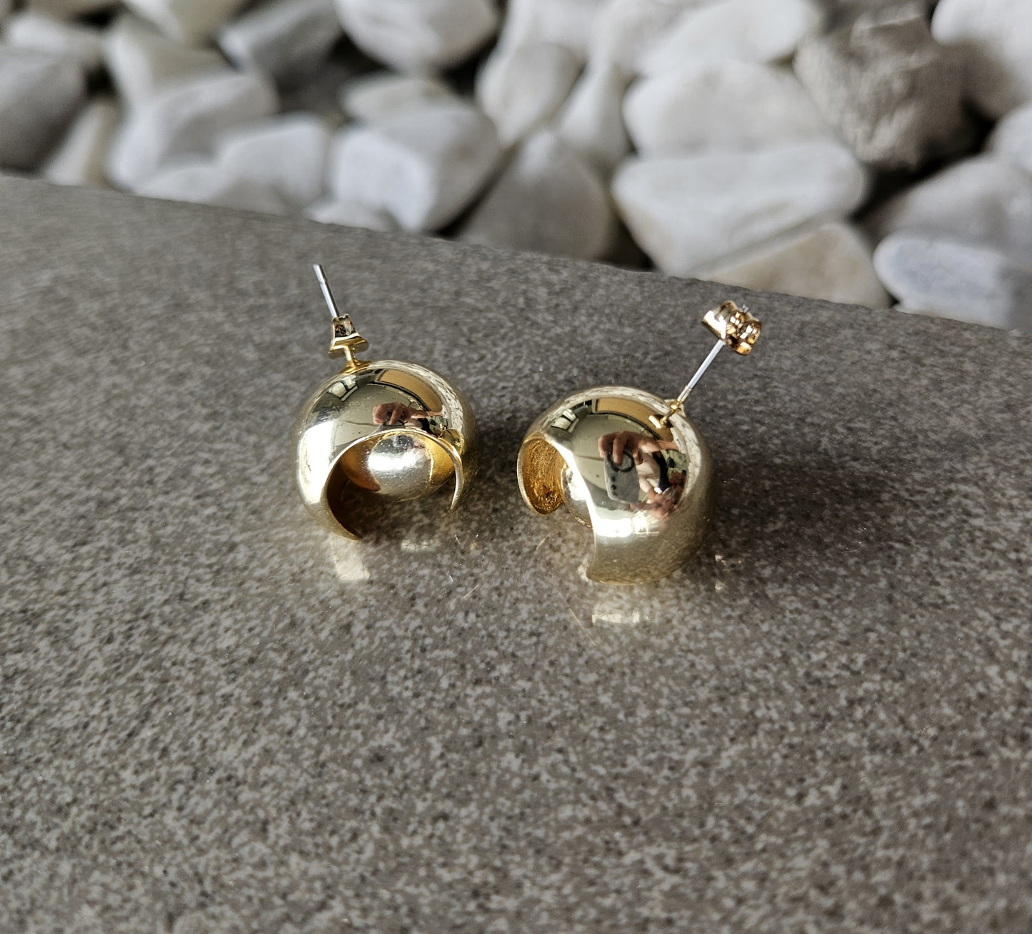 Playful elegance. Discover the charm of our 18K Gold Filled Ball in Ball Earrings.