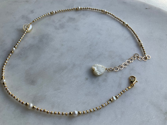 Mother of Pearl and Pearl Choker